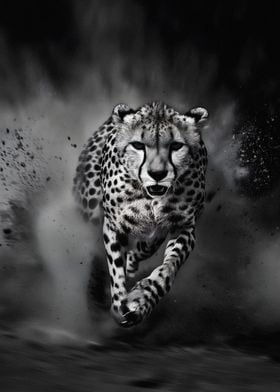 Running Cheetah Leopard in Motion