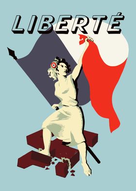 France Liberty Poster