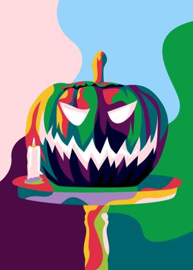 Colorful Halloween Pumpkin