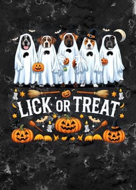 Dogs in Ghost Costumes