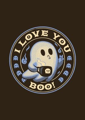 I Love You Boo Funny Ghost