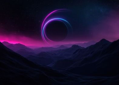 Neon Ring in Space