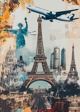 Eiffel Tower Collage