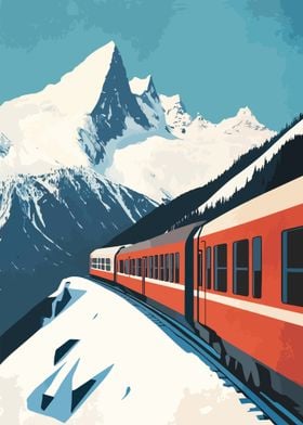 Train Through Mountains