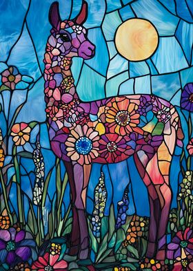 Llama Flower Mosaic