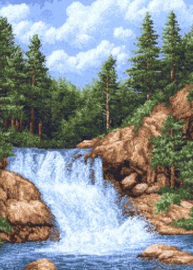 Waterfall in Forest