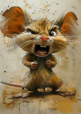 Angry Mouse Illustration