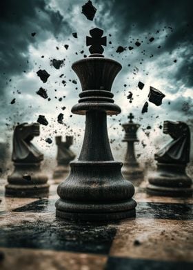 Chess King in Storm