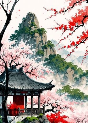 Japanese Garden Painting