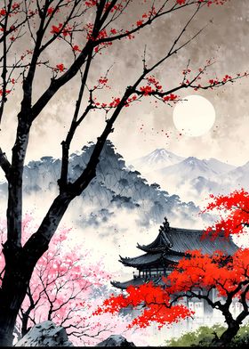 Japanese Temple Landscape