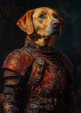 Labrador Retreiver In Armor