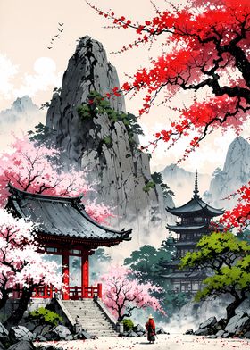 Japanese Temple Landscape