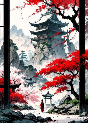 Japanese Temple Landscape