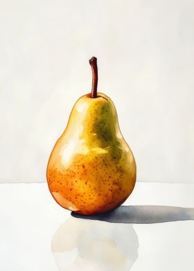 Watercolor Pear