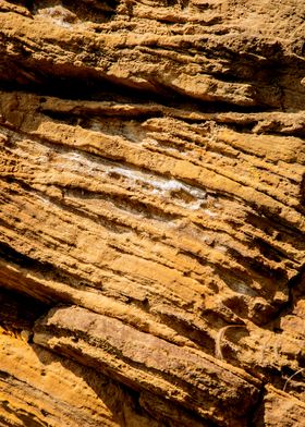 Layered Sandstone Rock Formation Close up