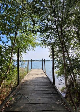 Wooden Dock by the Lake