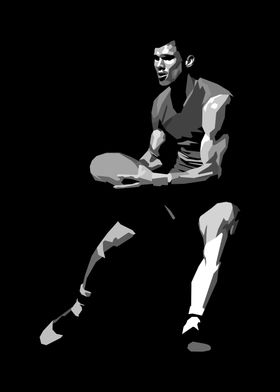 Silhouette of a Rugby Player