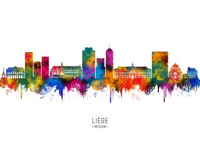 Liège Skyline Watercolor