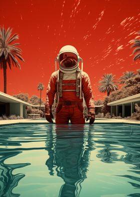 Astronaut in Pool