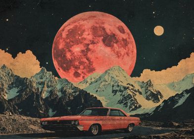 Red Moon Landscape