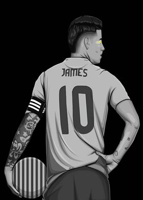 James Rodriguez Soccer Illustration