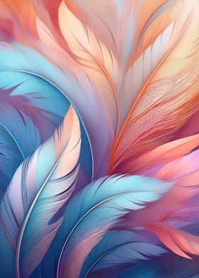 Abstract Feather Art