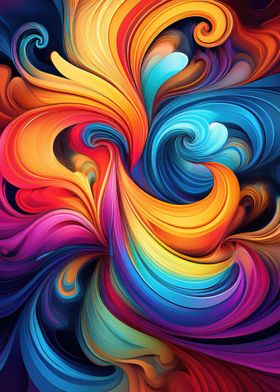 Abstract Swirling Colors