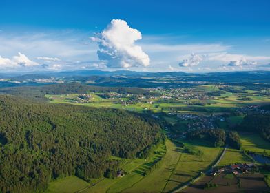 Aerial View of Rural Landscape