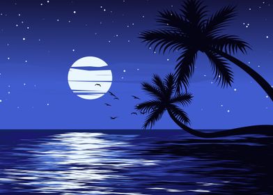 Tropical Night Scene