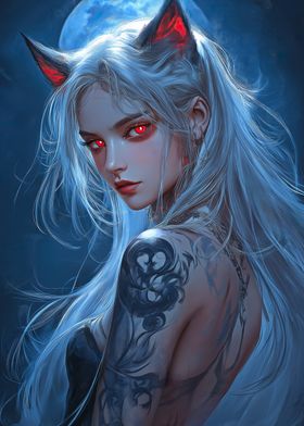 White-Haired Demon Fox Girl