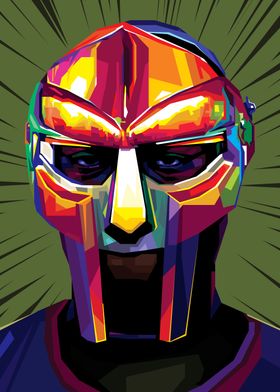 MF DOOM Pop Art Portrait