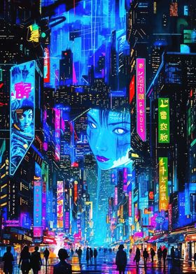 Cyberpunk Cityscape Japan