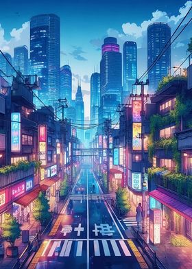 Japanese Neon Downtown