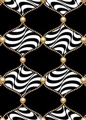 Black & White Zebra Chain Pattern