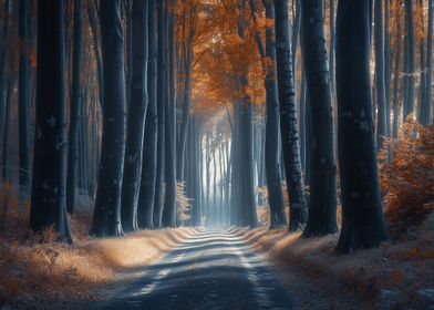 Forest Path in Autumn