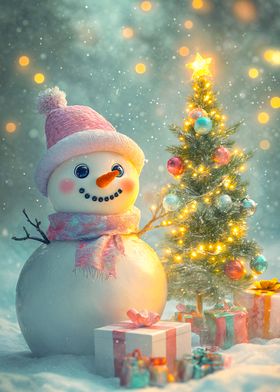 Smiling Snowman Christmas