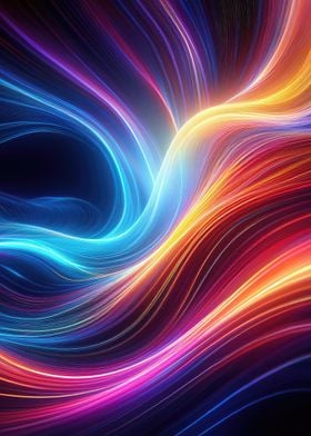 Abstract Neon Waves