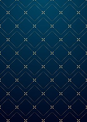 Gold and Blue Geometric Pattern