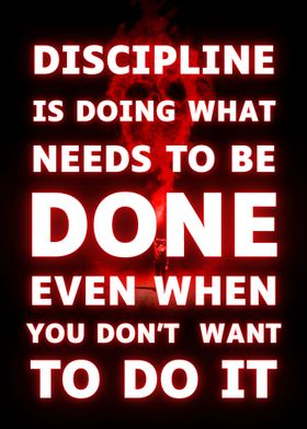 Discipline Quote Poster