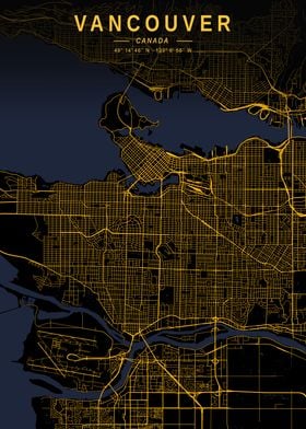 Vancouver Golden City Map