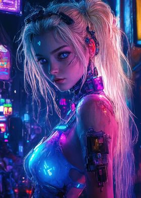 Cyberpunk Woman Portrait