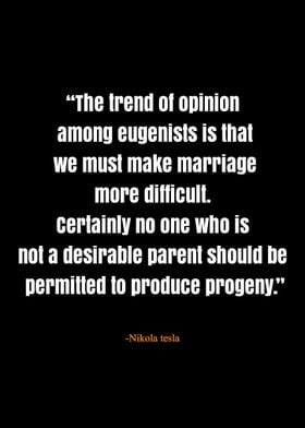 Nikola Tesla Quote on Eugenics