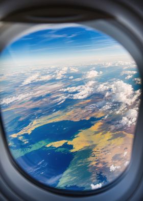 Airplane Window View