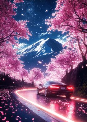 Cherry Blossom Road Japan Landscape