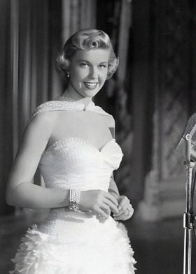 Doris Day in a White Dress