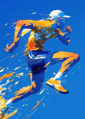 Running Athlete Illustration