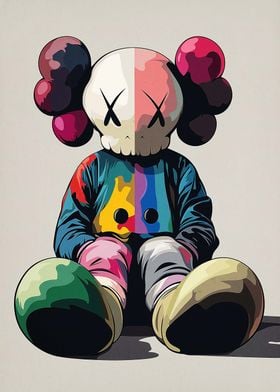 Colorful Kaws Figure