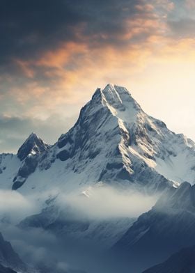 Snowy Mountain Peak