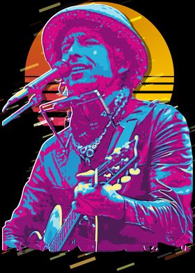 Bob Dylan Retro Music Poster