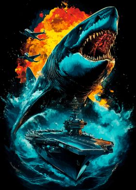 Shark Attack on Aircraft Carrier